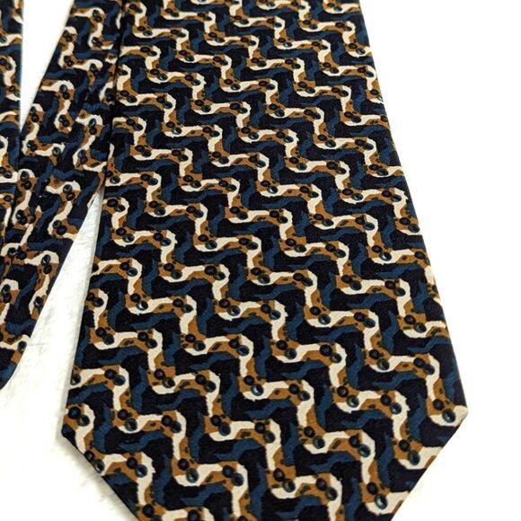 Vintage Men's Silk Tie From "Tie Tree of California"- Abstract Motif - Picture 5 of 10
